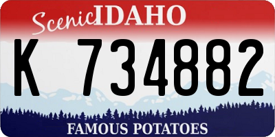 ID license plate K734882