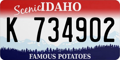 ID license plate K734902