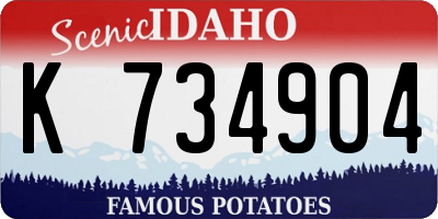 ID license plate K734904