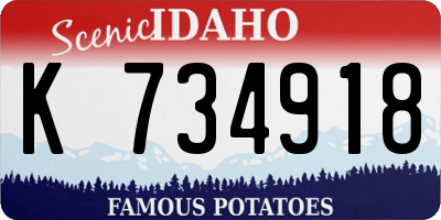 ID license plate K734918