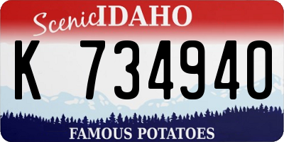 ID license plate K734940