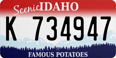 ID license plate K734947