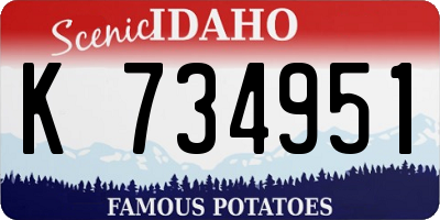 ID license plate K734951