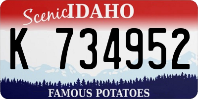 ID license plate K734952