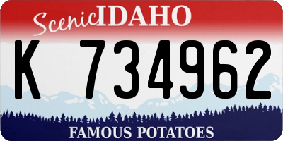 ID license plate K734962