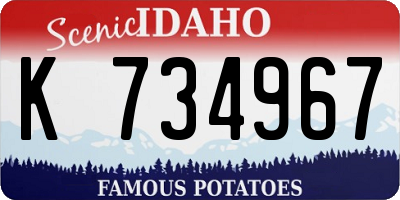 ID license plate K734967