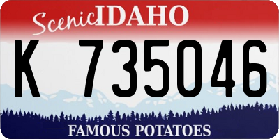 ID license plate K735046