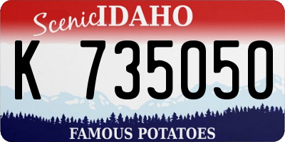 ID license plate K735050