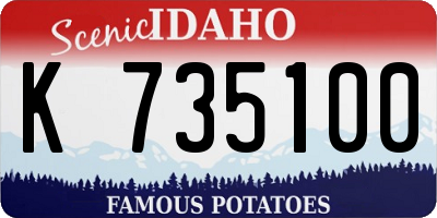 ID license plate K735100