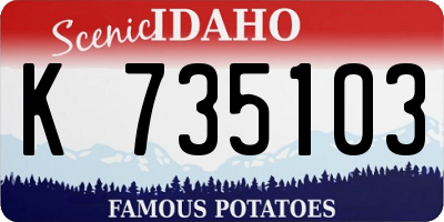 ID license plate K735103