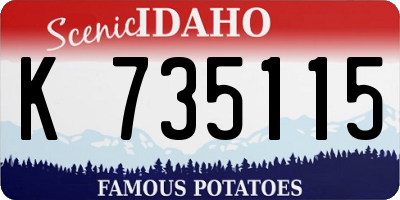 ID license plate K735115