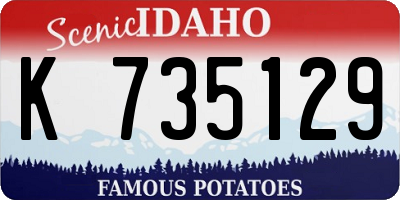 ID license plate K735129