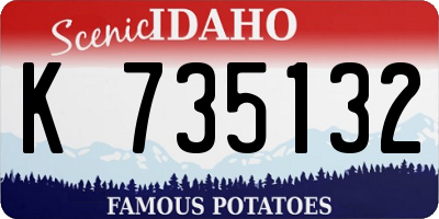 ID license plate K735132