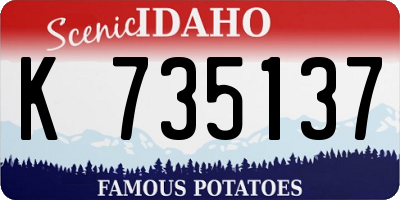 ID license plate K735137