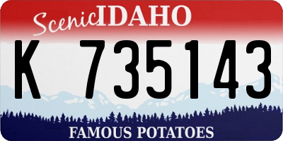 ID license plate K735143