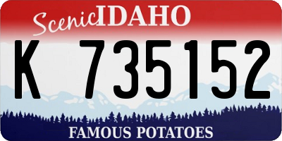 ID license plate K735152