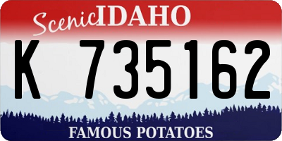 ID license plate K735162