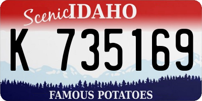 ID license plate K735169