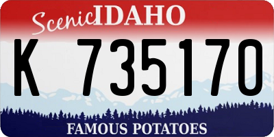 ID license plate K735170