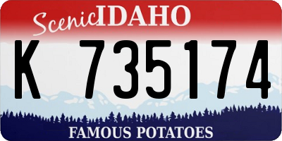 ID license plate K735174