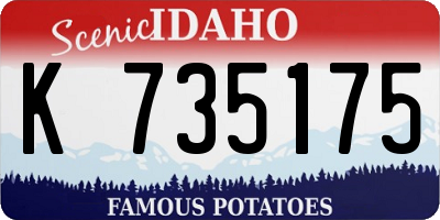 ID license plate K735175