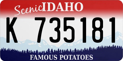 ID license plate K735181