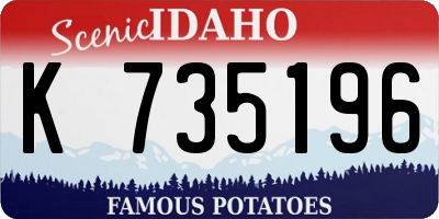 ID license plate K735196