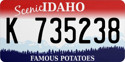 ID license plate K735238