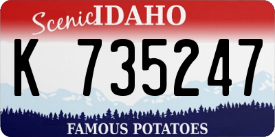 ID license plate K735247