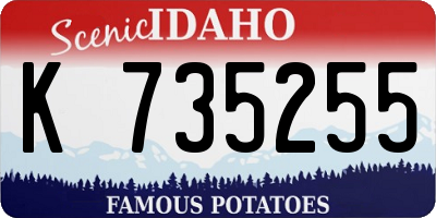 ID license plate K735255
