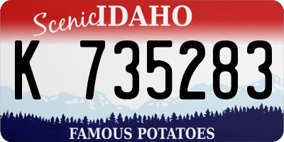 ID license plate K735283