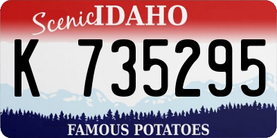ID license plate K735295