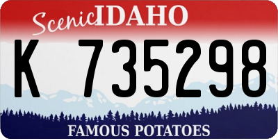 ID license plate K735298