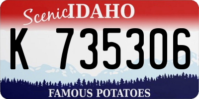 ID license plate K735306