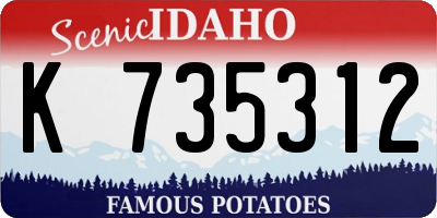 ID license plate K735312