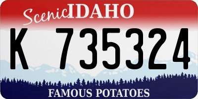 ID license plate K735324