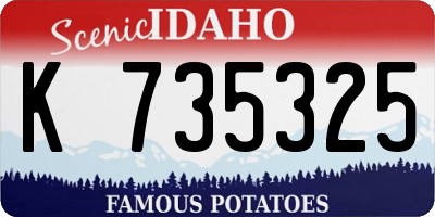 ID license plate K735325