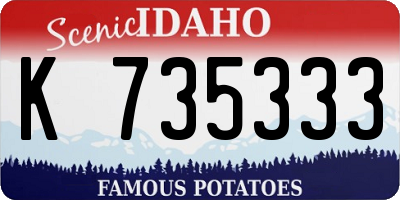 ID license plate K735333