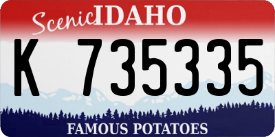 ID license plate K735335