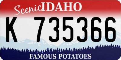 ID license plate K735366