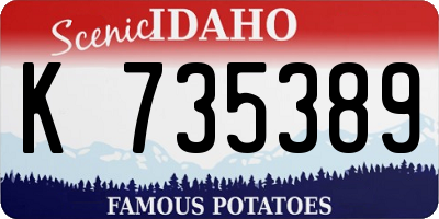 ID license plate K735389