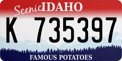 ID license plate K735397