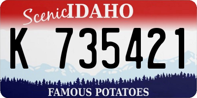 ID license plate K735421
