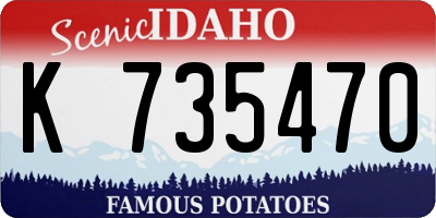 ID license plate K735470