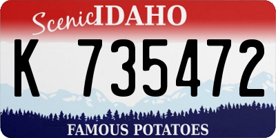 ID license plate K735472