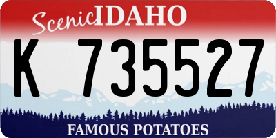 ID license plate K735527