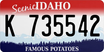ID license plate K735542