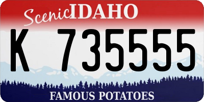 ID license plate K735555