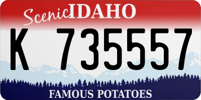 ID license plate K735557