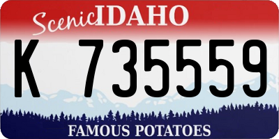 ID license plate K735559